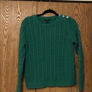 Used Land’ End green sweater size large.